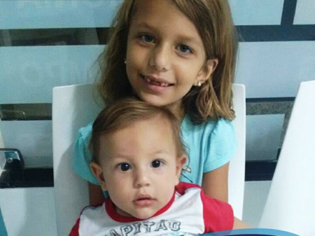 Os irmãos Ana Maria e Lucas